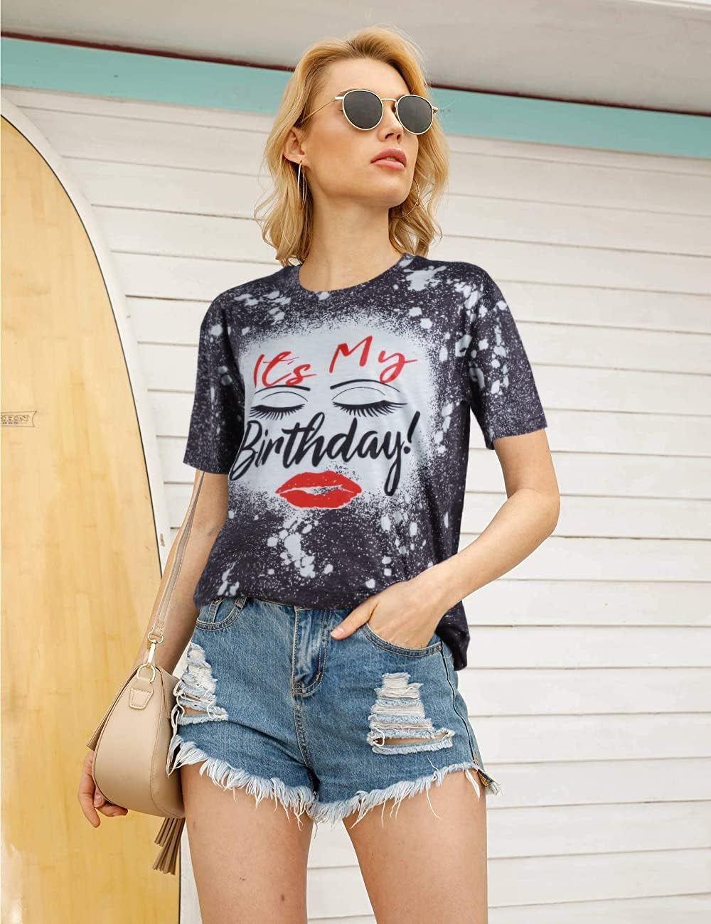 Birthday Shirts for Women Its My Birthday Shirt: Happy 40Th 50Th Birthday Tshirt-Birthday Party Gift Short Sleeve Tops Navy Blue