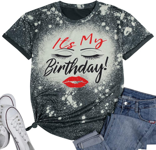 Birthday Shirts for Women Its My Birthday Shirt: Happy 40Th 50Th Birthday Tshirt-Birthday Party Gift Short Sleeve Tops Navy Blue